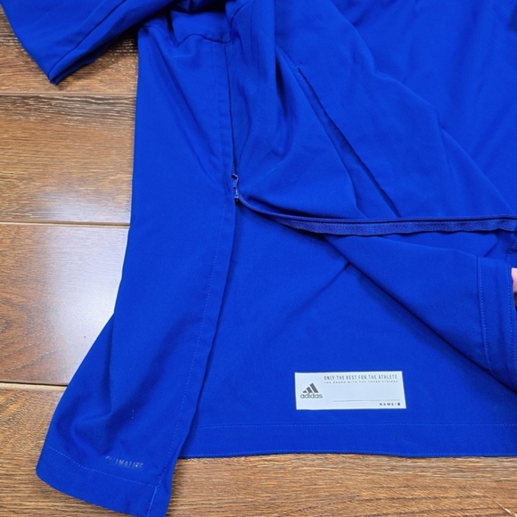 Kansas Jayhawks Jacket Mens 2XL Adidas 1/2 Zip Pullover Lightweight - Picture 2 of 10